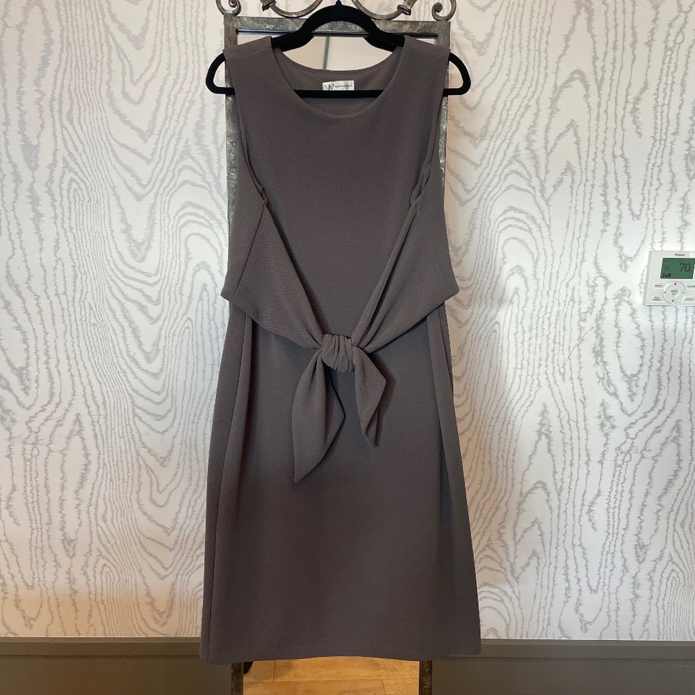 Neiman Marcus Grey Dress with Tie